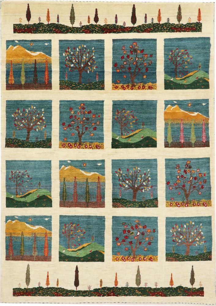 Perzisch tapijt Perzisch Gabbeh Loribaft Nature 198x141 198x141, Perzisch tapijt Handgeknoopte