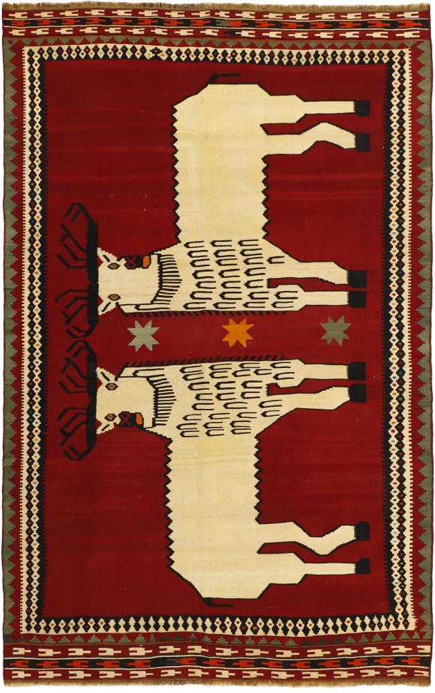 Persian Rug Kilim Fars Heritage 8'10"x5'8" 8'10"x5'8", Persian Rug Woven by hand