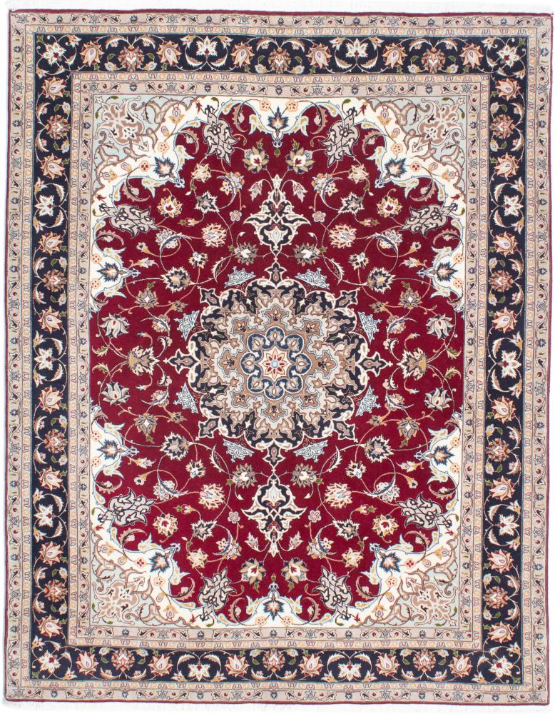 Persian Rug Tabriz 50Raj 6'4"x5'0" 6'4"x5'0", Persian Rug Knotted by hand