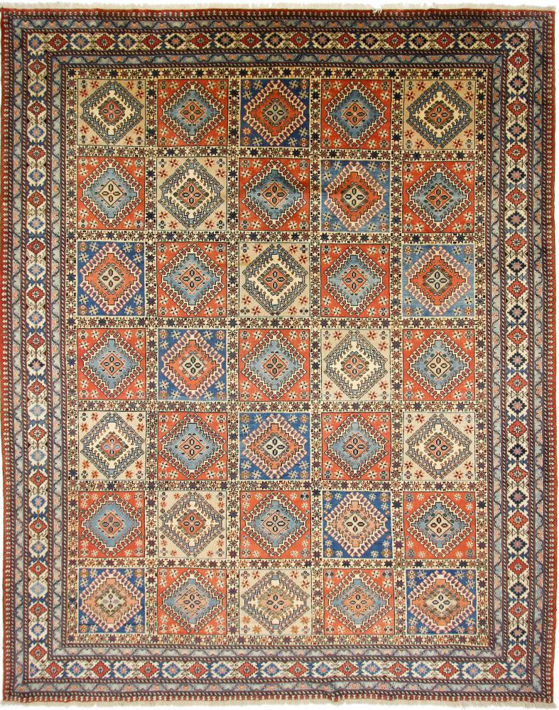 Persian Rug Yalameh 12'9"x9'11" 12'9"x9'11", Persian Rug Knotted by hand