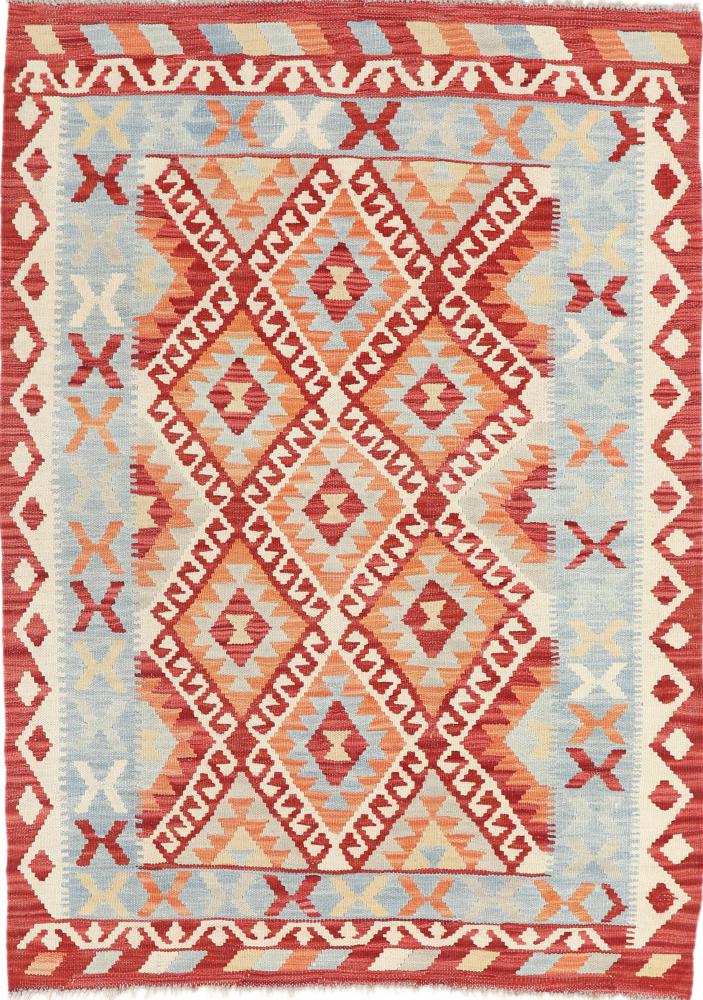 Afghansk tæppe Kelim Afghan 147x105 147x105, Persisk tæppe Håndvævet