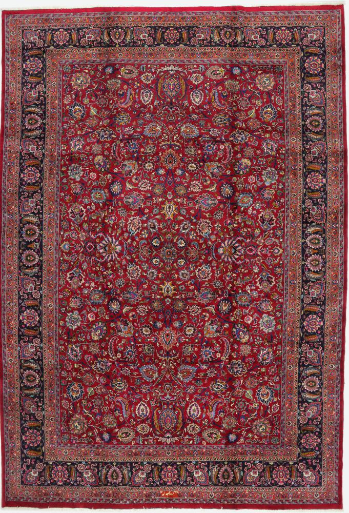 Tapis persan Mashhad Antique 499x346 499x346, Tapis persan Noué à la main