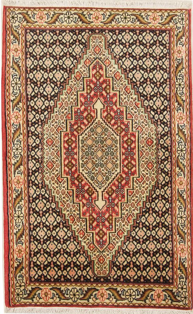 Persian Rug Sanandaj 4'0"x2'6" 4'0"x2'6", Persian Rug Knotted by hand