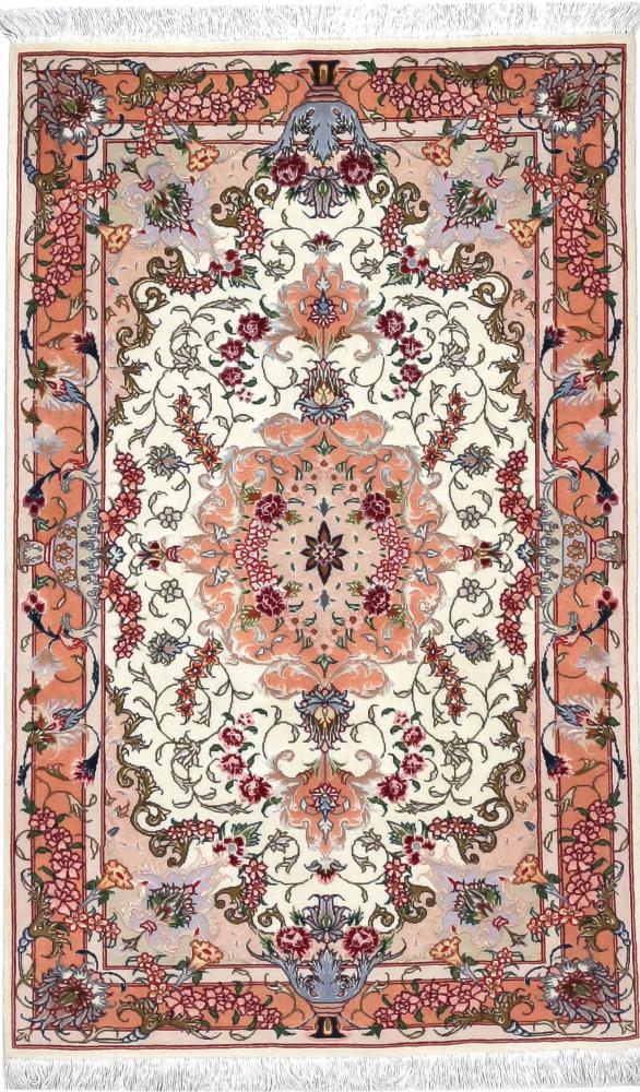 Persian Rug Tabriz 50Raj 3'11"x2'6" 3'11"x2'6", Persian Rug Knotted by hand