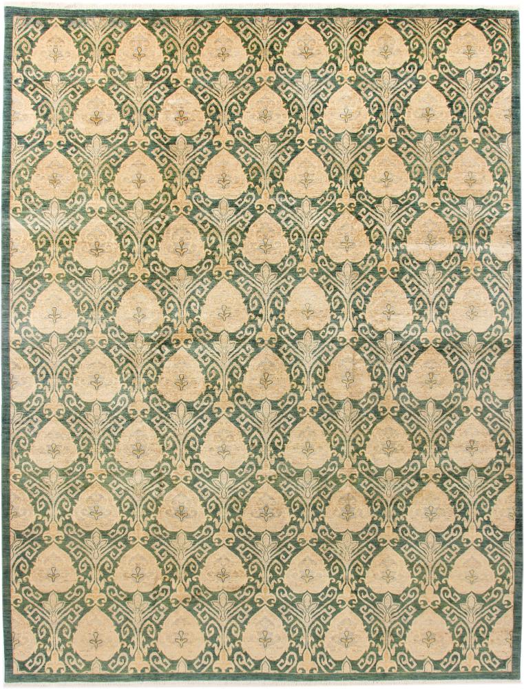 Pakistani rug Ziegler Design 13'0"x10'1" 13'0"x10'1", Persian Rug Knotted by hand