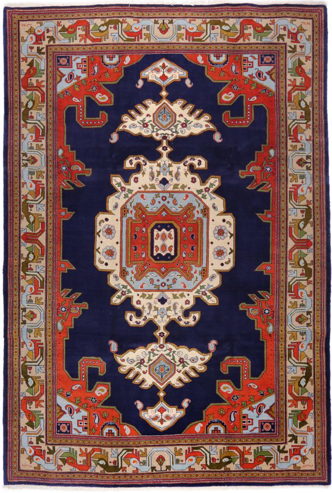 Persisk tæppe Heriz Antikke 316x217 316x217, Persisk tæppe Knyttet i hånden