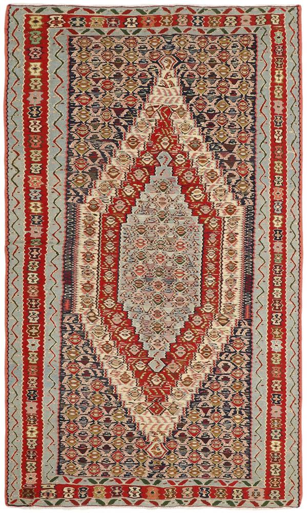 Tappeto persiano Kilim Fars Senneh 248x137 248x137, Tappeto persiano Annodato a mano