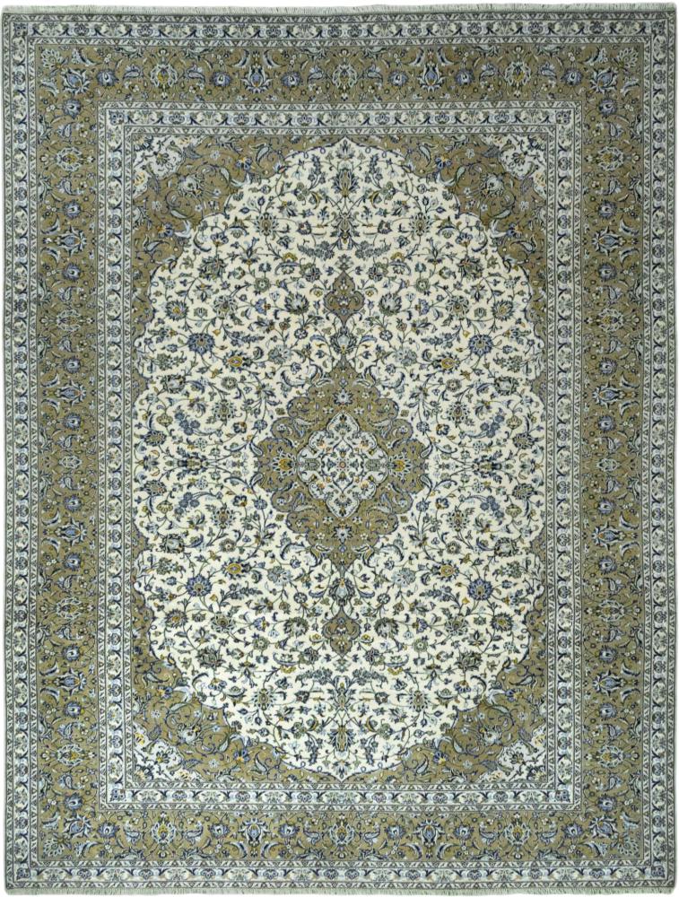 Persian Rug Keshan 13'0"x9'8" 13'0"x9'8", Persian Rug Knotted by hand