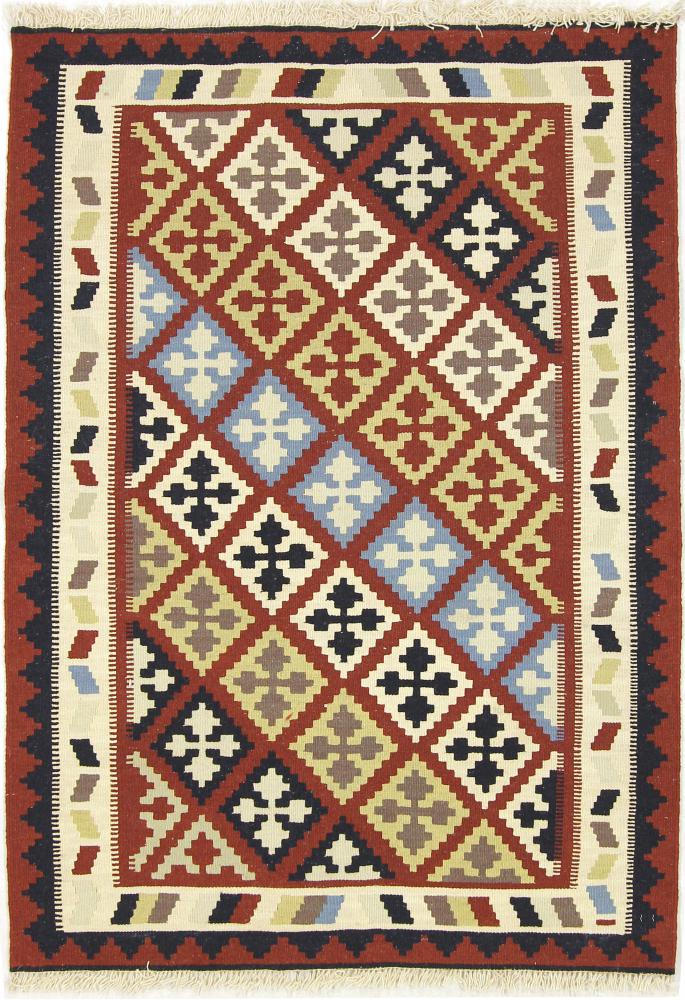 Persian Rug Kilim Fars 4'9"x3'5" 4'9"x3'5", Persian Rug Woven by hand