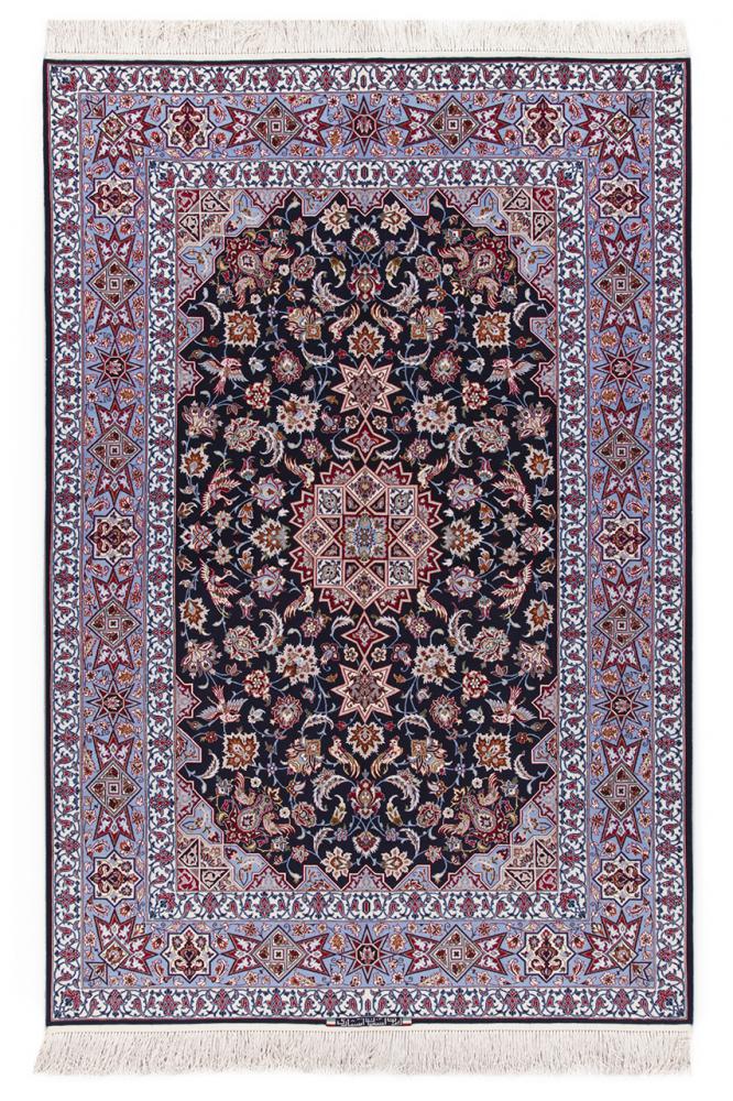 Persisk teppe Isfahan Sherkat Silkerenning 7'7"x5'3" 7'7"x5'3", Persisk teppe Knyttet for hånd