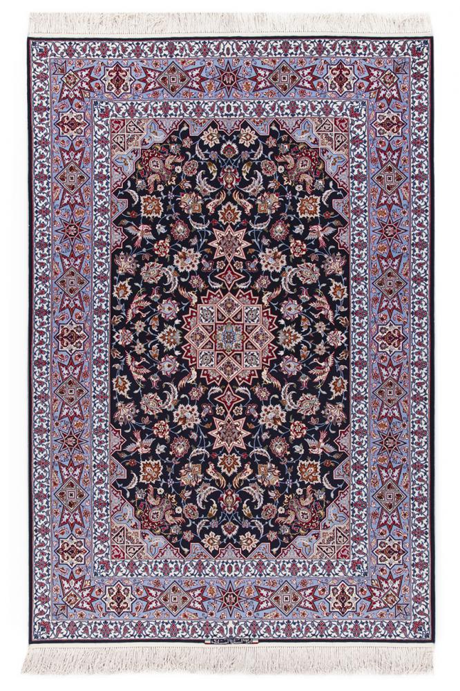 Tapete persa Isfahan Sherkat Fio de Seda 232x159 232x159, Tapete persa Atado à mão