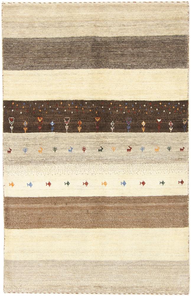 Perzisch tapijt Perzisch Gabbeh Loribaft Nature 4'4"x2'10" 4'4"x2'10", Perzisch tapijt Handgeknoopte