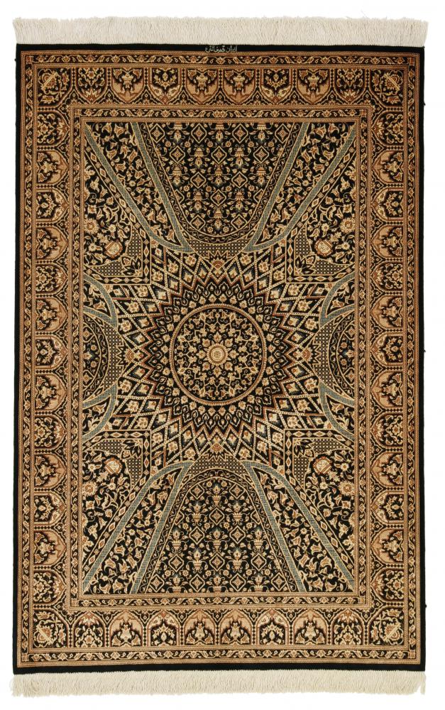 Perzisch tapijt Qum Zijde 151x99 151x99, Perzisch tapijt Handgeknoopte