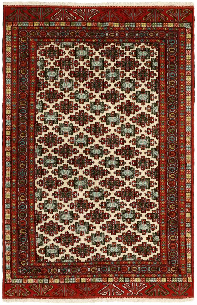 Persian Rug Turkaman 241x157 241x157, Persian Rug Knotted by hand