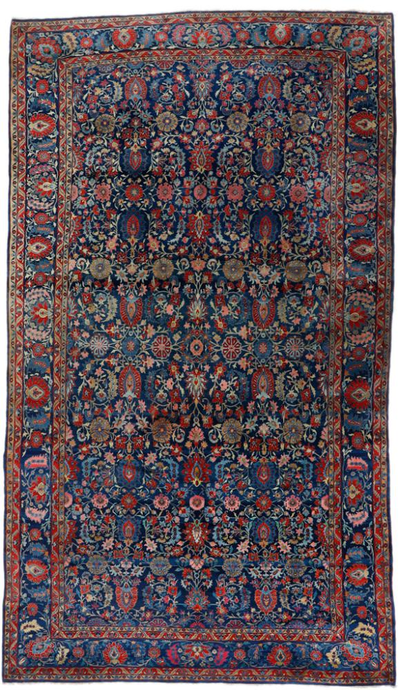 Tapis persan Kashan Ancien 17'4"x10'2" 17'4"x10'2", Tapis persan Noué à la main