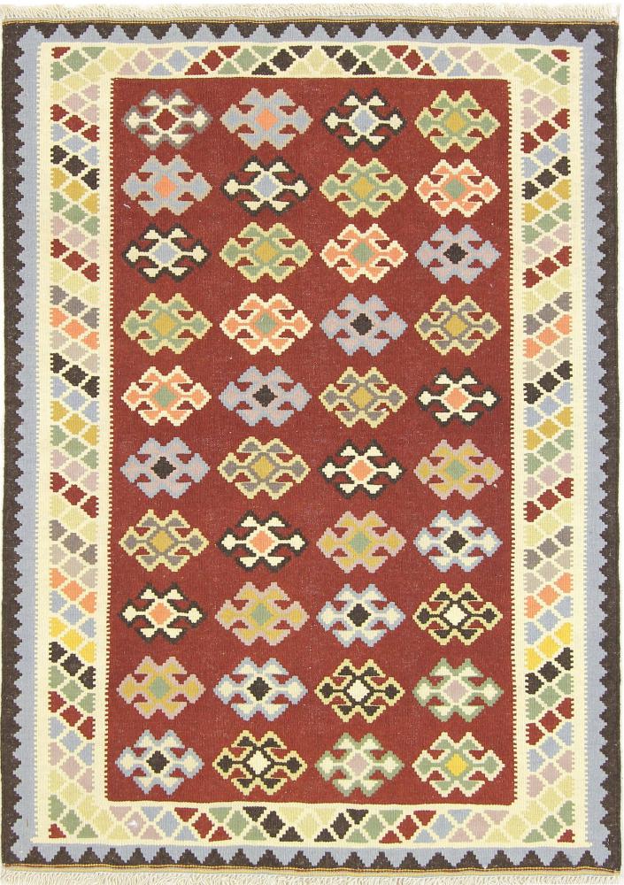 Persisk tæppe Kelim Fars 146x105 146x105, Persisk tæppe Håndvævet