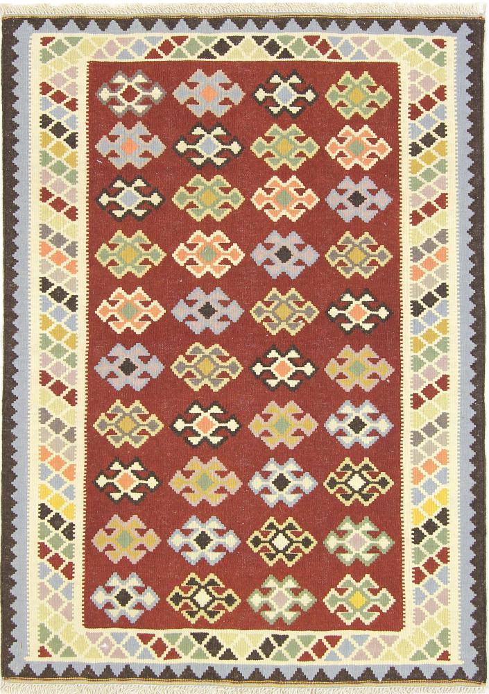 Persian Rug Kilim Fars 4'9"x3'5" 4'9"x3'5", Persian Rug Woven by hand