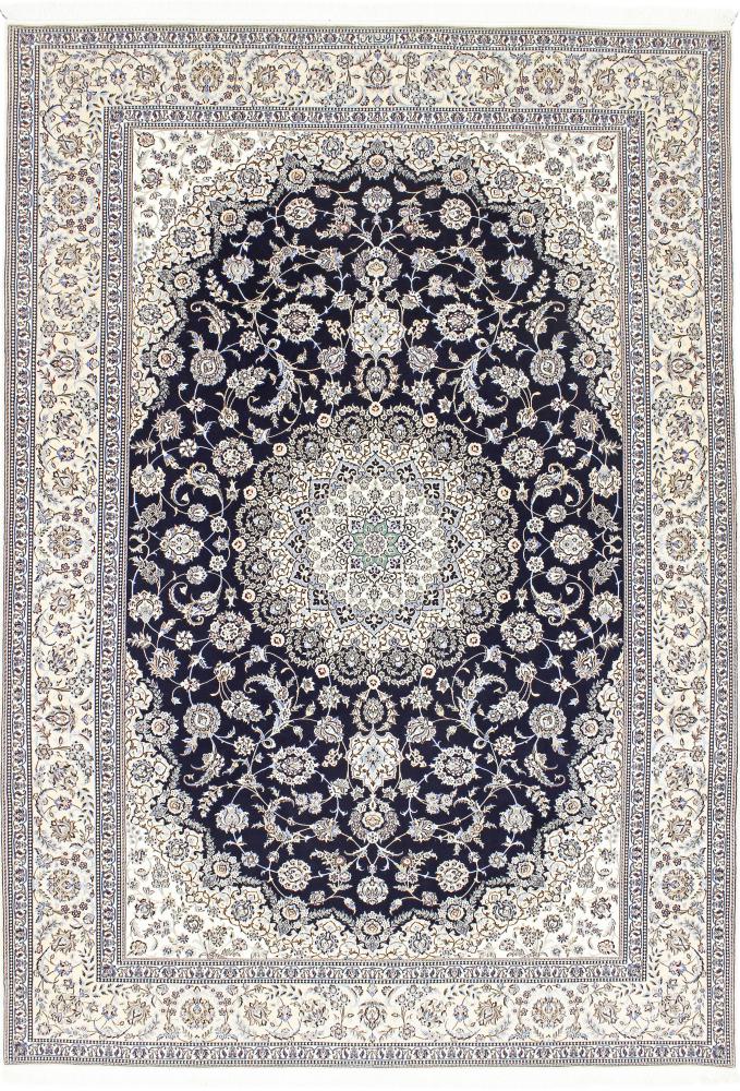 Persian Rug Nain 6La Habibian 10'4"x7'3" 10'4"x7'3", Persian Rug Knotted by hand