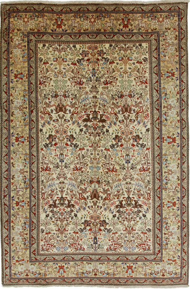 Persian Rug Tabriz 9'5"x6'6" 9'5"x6'6", Persian Rug Knotted by hand