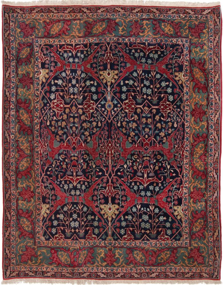 Persisk tæppe Isfahan 7'1"x5'9" 7'1"x5'9", Persisk tæppe Knyttet i hånden