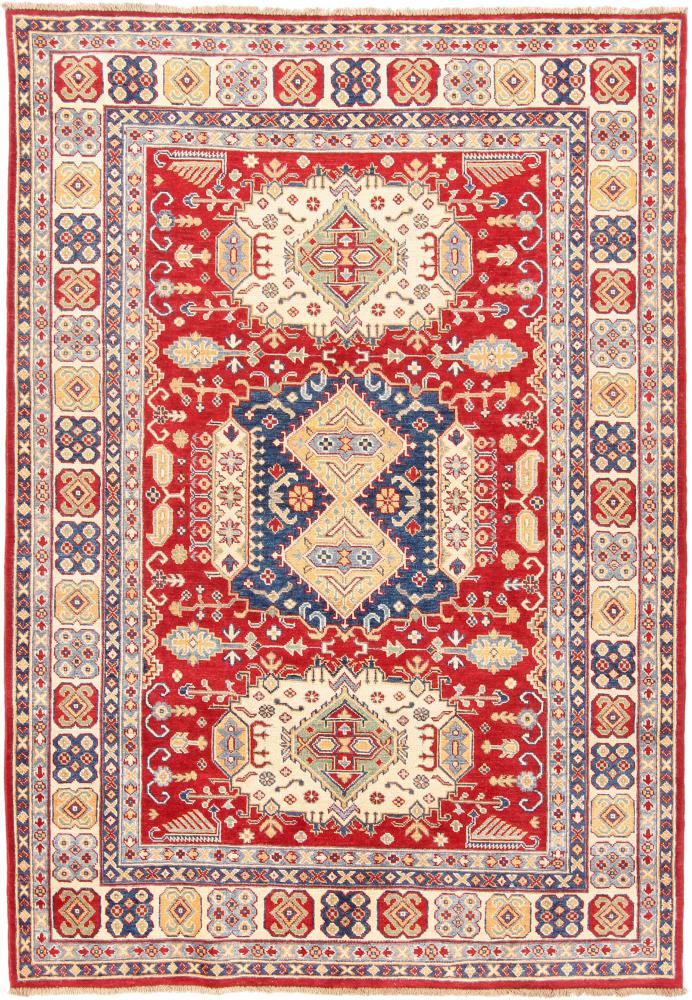 Afghan rug Kazak 7'11"x5'5" 7'11"x5'5", Persian Rug Knotted by hand
