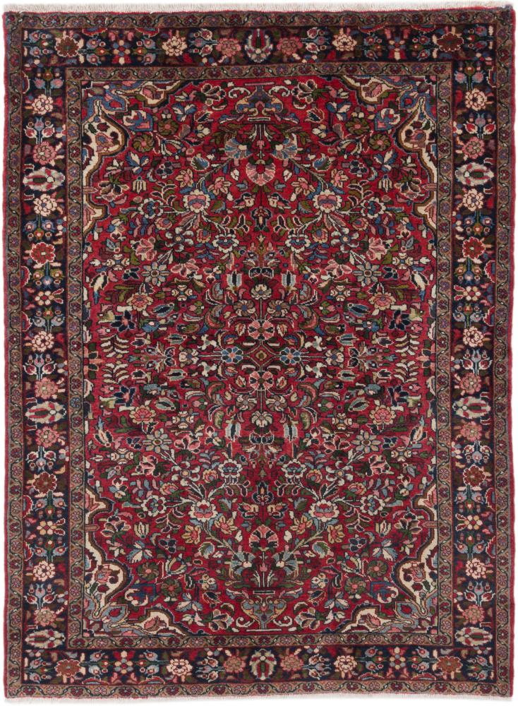 Persian Rug Hamadan 6'5"x4'8" 6'5"x4'8", Persian Rug Knotted by hand