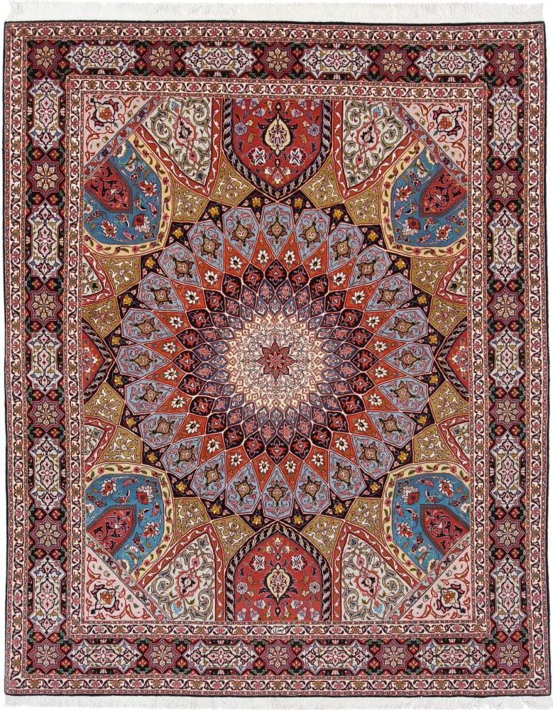 Persian Rug Tabriz 50Raj Gumbad 256x204 256x204, Persian Rug Knotted by hand