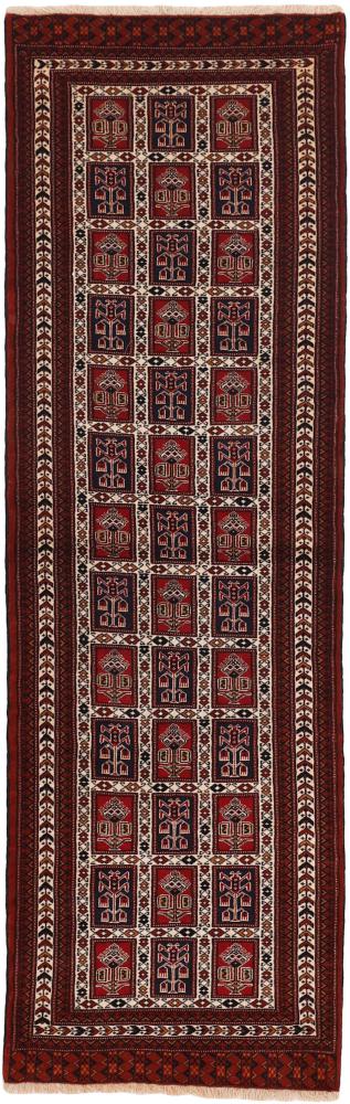  ペルシャ絨毯 トルクメン 9'3"x2'10" 9'3"x2'10",  ペルシャ絨毯 手織り