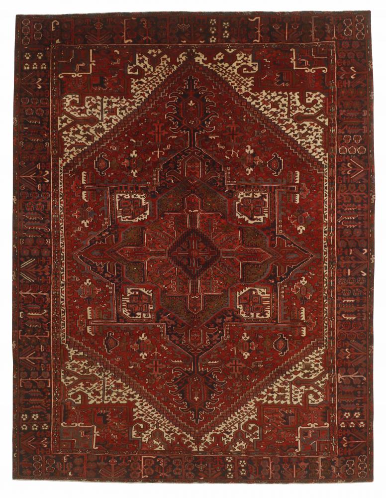 Persian Rug Heriz 13'2"x10'0" 13'2"x10'0", Persian Rug Knotted by hand
