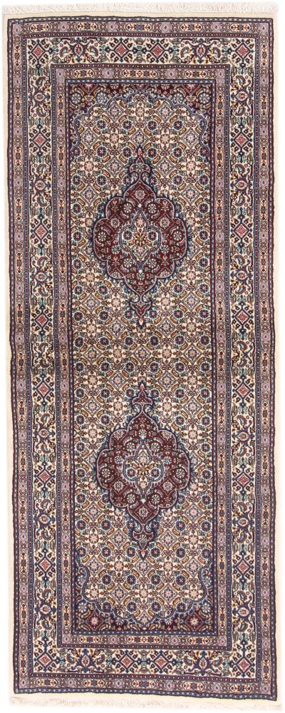Persian Rug Moud 6'6"x2'6" 6'6"x2'6", Persian Rug Knotted by hand