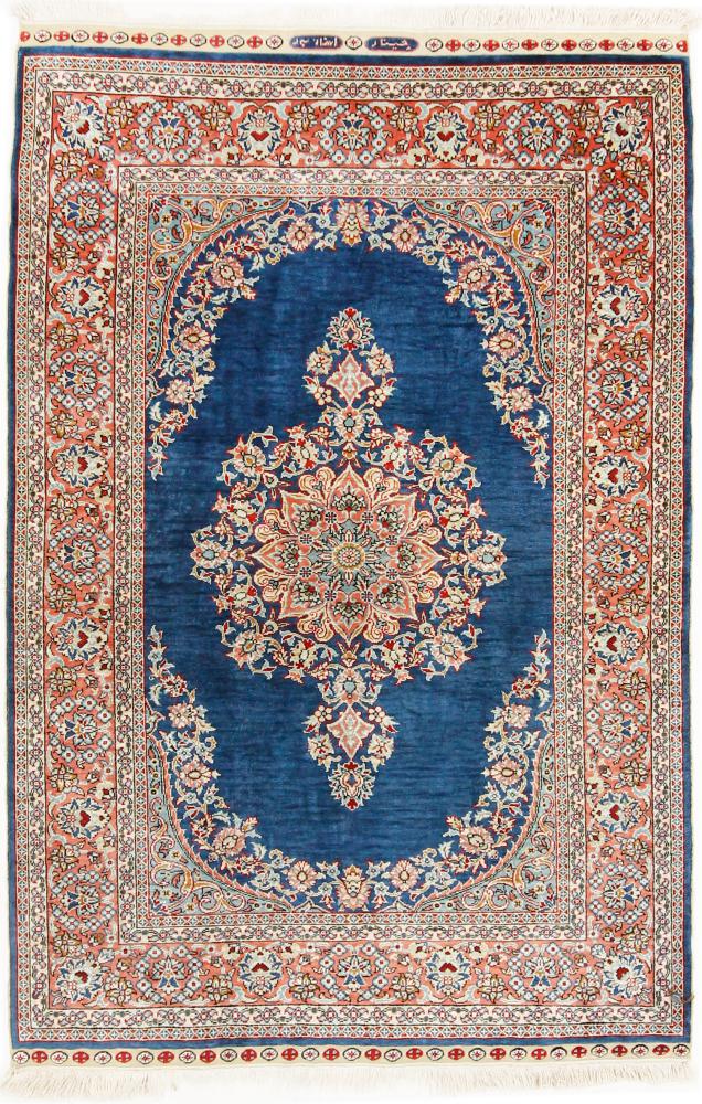  Hereke Silk 115x77 115x77, Persian Rug Knotted by hand