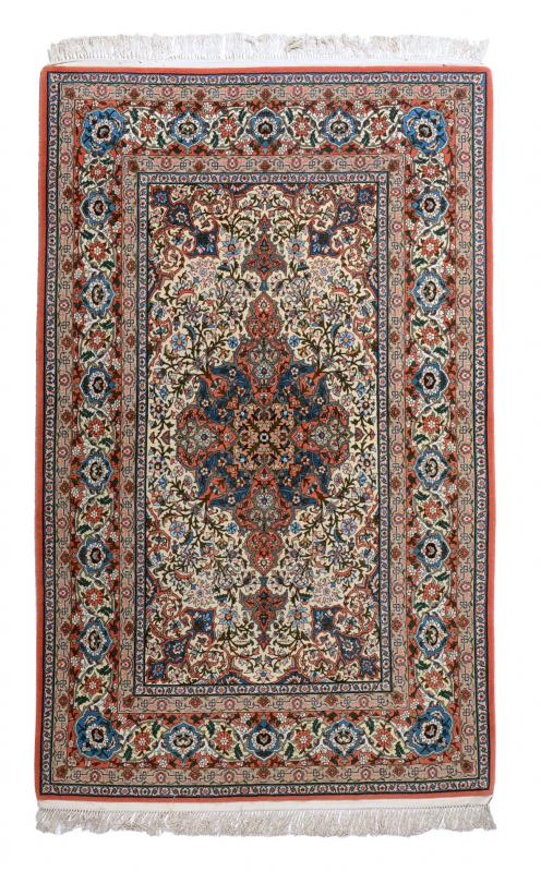 Persisk tæppe Isfahan Silketrend 6'10"x4'4" 6'10"x4'4", Persisk tæppe Knyttet i hånden
