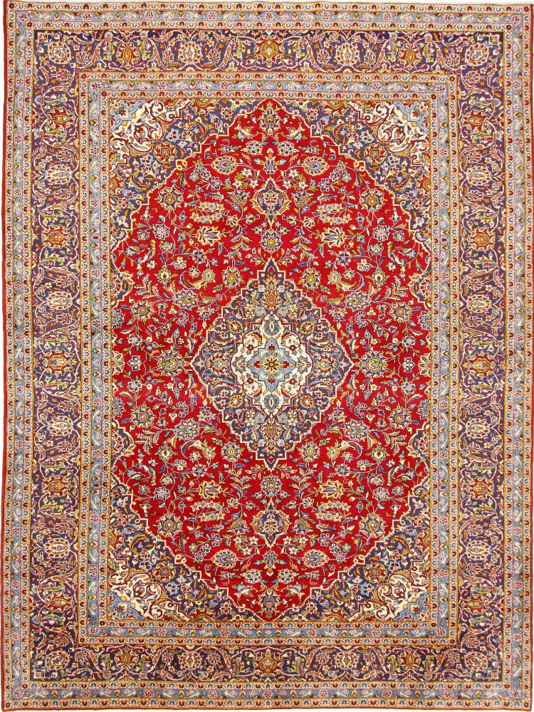  ペルシャ絨毯 カシャン 12'10"x9'7" 12'10"x9'7",  ペルシャ絨毯 手織り