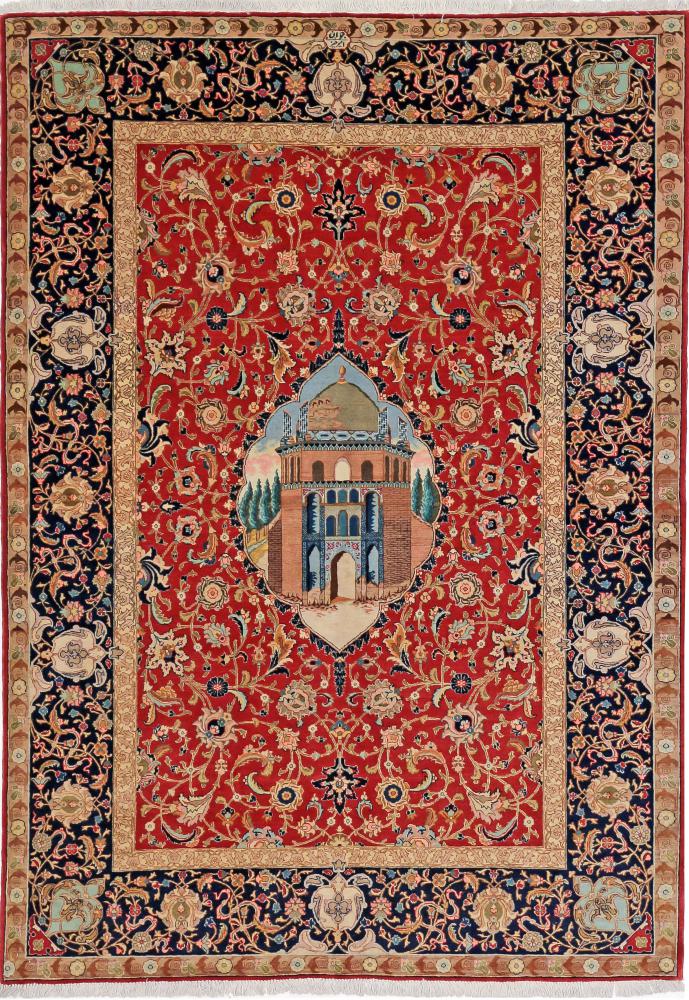 Tapis persan Tabriz 50Raj 208x147 208x147, Tapis persan Noué à la main