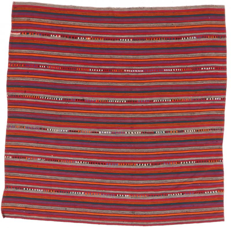 Tappeto persiano Kilim Fars Antico 5'3"x5'2" 5'3"x5'2", Tappeto persiano Tessuto a mano