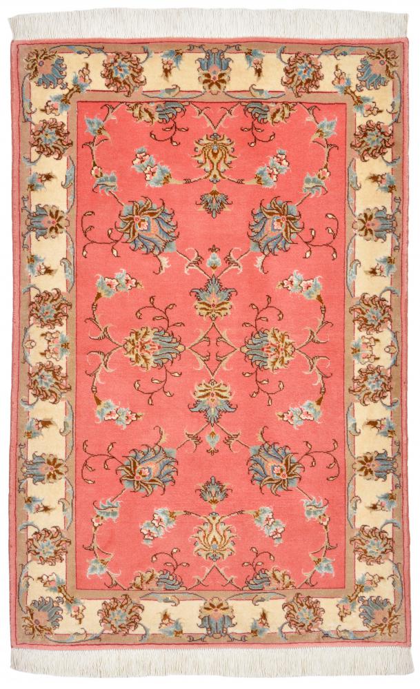 Persian Rug Tabriz 50Raj 3'8"x2'6" 3'8"x2'6", Persian Rug Knotted by hand