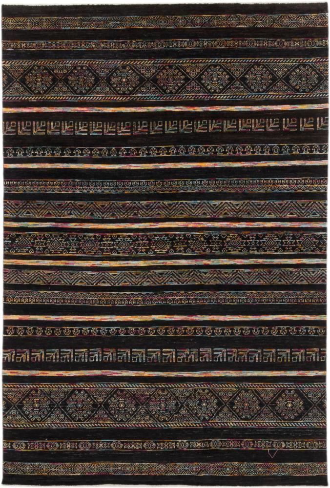 Afghan rug Ziegler Gabbeh 9'8"x6'7" 9'8"x6'7", Persian Rug Knotted by hand