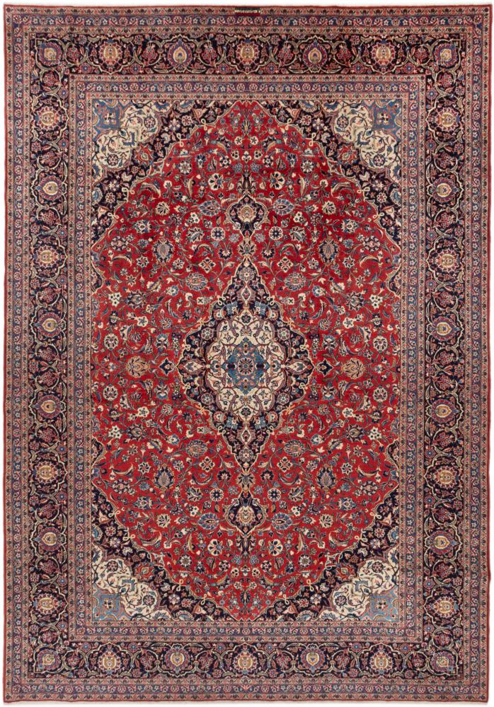 Persian Rug Keshan Signed 13'1"x9'3" 13'1"x9'3", Persian Rug Knotted by hand