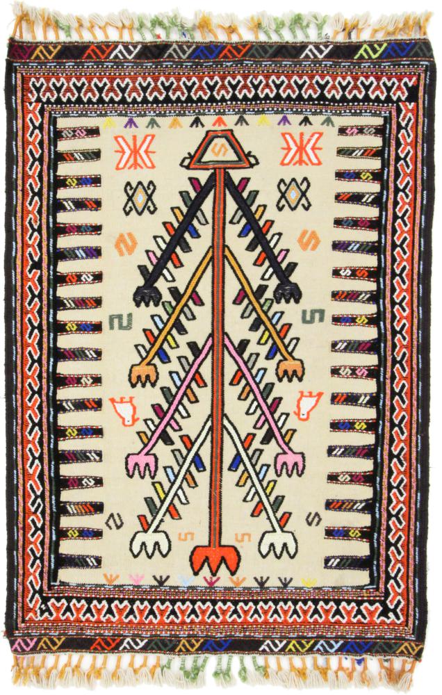 Alfombra persa Kilim Fars 3'7"x2'6" 3'7"x2'6", Alfombra persa Tejido a mano