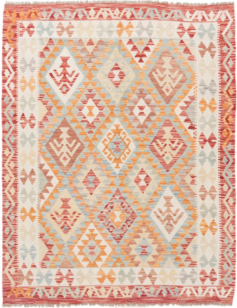 Afghan rug Kilim Afghan 6'4"x5'0" 6'4"x5'0", Persian Rug Woven by hand