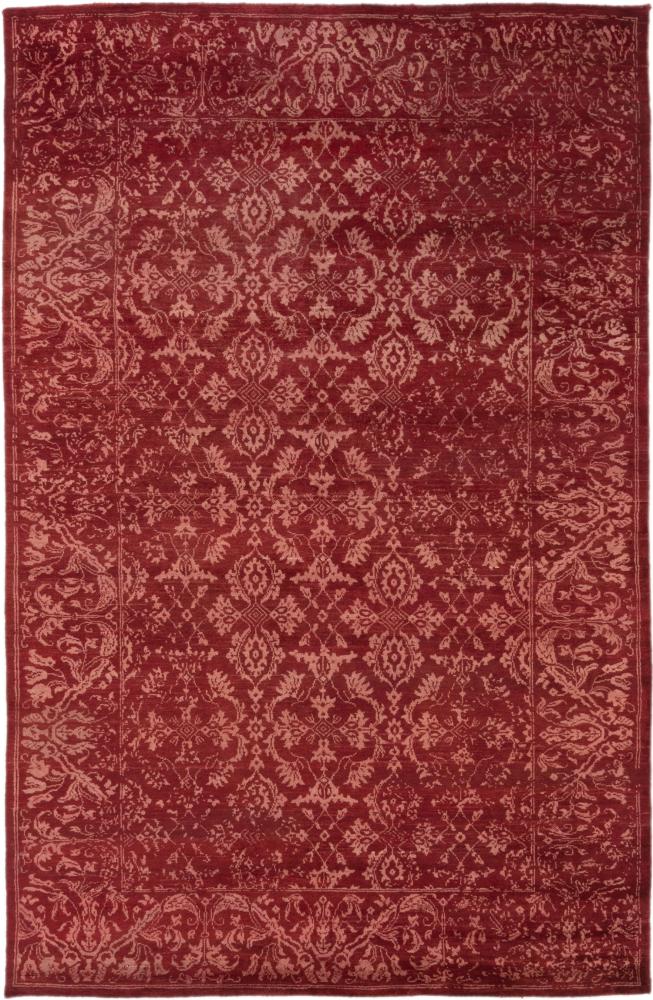 Indo rug Sadraa 8'6"x5'5" 8'6"x5'5", Persian Rug Knotted by hand