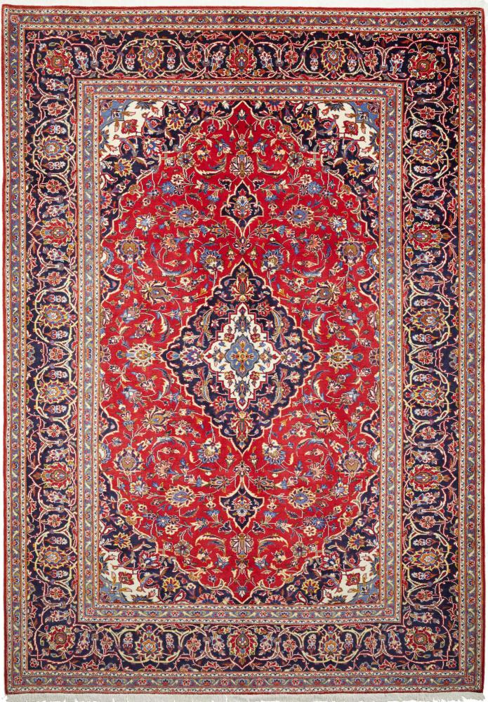 Persian Rug Keshan 9'8"x6'8" 9'8"x6'8", Persian Rug Knotted by hand