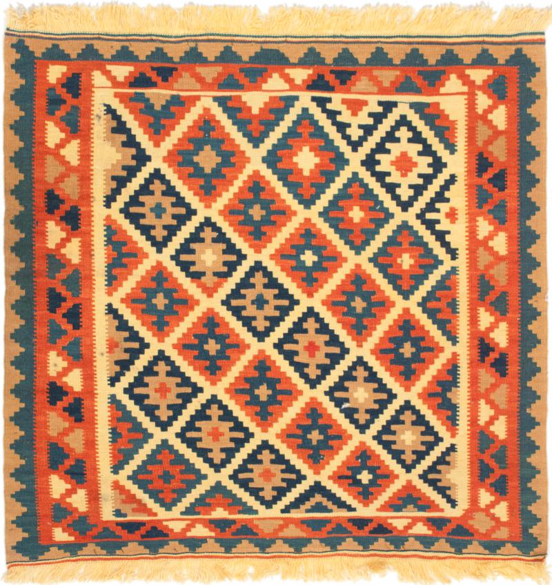  ペルシャ絨毯 キリム Fars 101x99 101x99,  ペルシャ絨毯 手織り