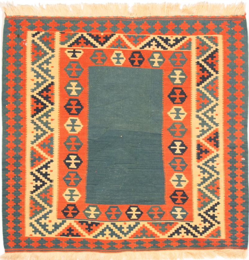 Tapis persan Kilim Fars 103x101 103x101, Tapis persan Tissé à la main