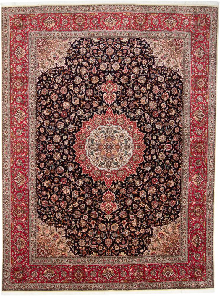 Persisk matta Tabriz 50Raj 13'0"x9'10" 13'0"x9'10", Persisk matta Knuten för hand