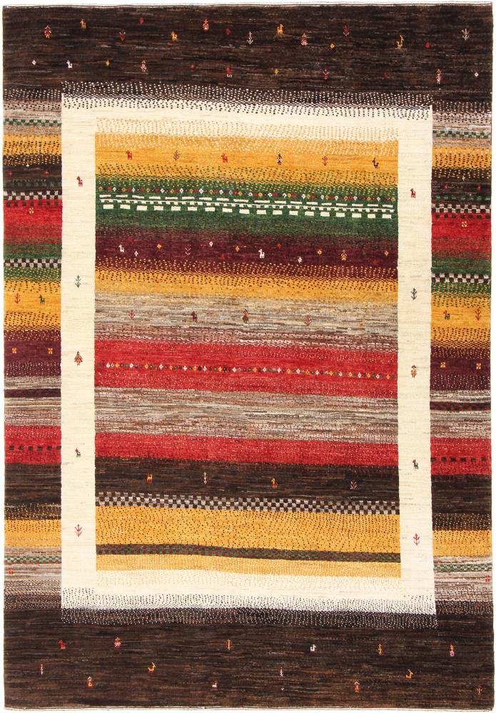 Perzisch tapijt Perzisch Gabbeh Loribaft Nowbaft 7'1"x4'11" 7'1"x4'11", Perzisch tapijt Handgeknoopte