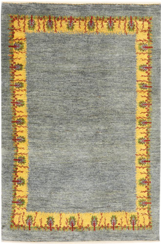 Persian Rug Persian Gabbeh Loribaft Nature 4'9"x3'3" 4'9"x3'3", Persian Rug Knotted by hand