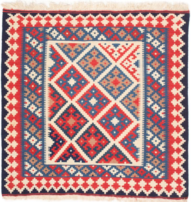 Persian Rug Kilim Fars 3'4"x3'4" 3'4"x3'4", Persian Rug Woven by hand