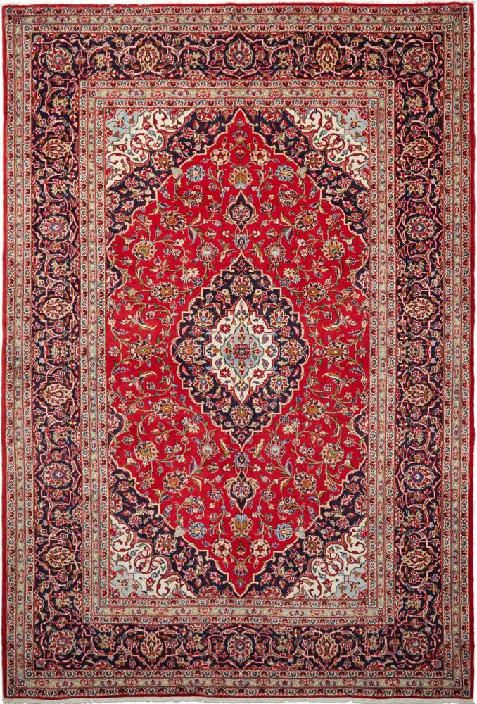 Persian Rug Keshan 9'9"x6'7" 9'9"x6'7", Persian Rug Knotted by hand