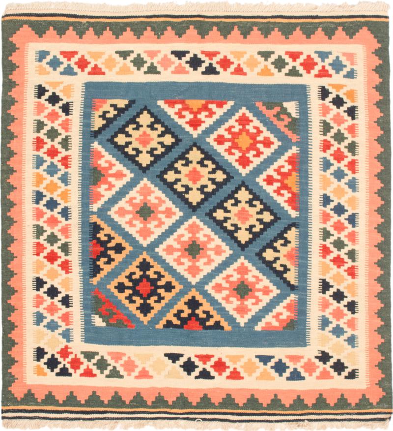  ペルシャ絨毯 キリム Fars 107x103 107x103,  ペルシャ絨毯 手織り